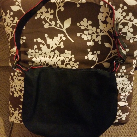 Cute Black Purse With Colorful Flowers - Picture 5 of 7